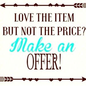 Love the item but not the price? Make me an offer